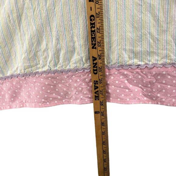 Adult Teen Apron Easter Eggcellent Cook Pink White Stripe EUC - Picture 9 of 11